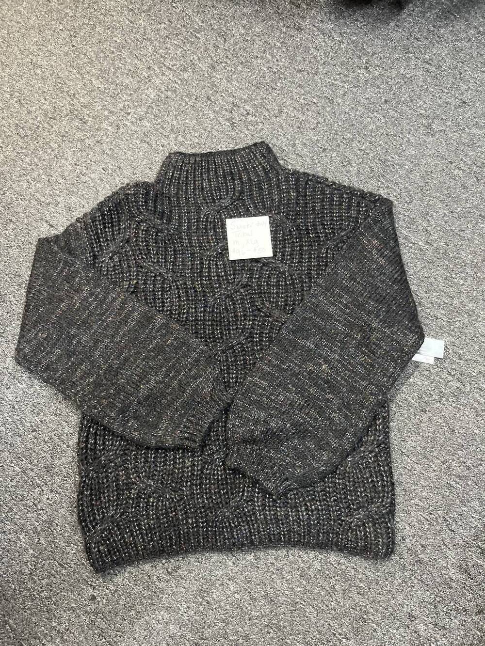 NEW TRIBAL women's knit mock neck sweater in black